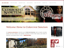 Tablet Screenshot of cedarcrestsanctum.com